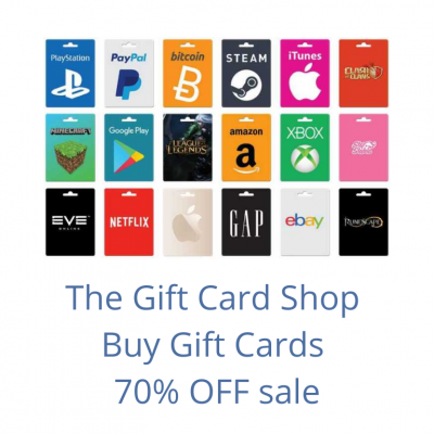 The Gift Card Shop: Buy Gift Cards 70% OFF sale